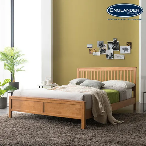 [잉글랜더]메이블 원목침대(E양모 7존 독립 Q)