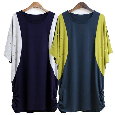 [해피통통] 여성 찡 나그랑 반팔티 빅사이즈 여름 오버핏 박스티 쿨한 아이스 티셔츠 여성의류