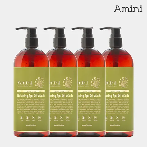 아미니 프리미엄 릴렉싱스파 오일워시 400ml 4개