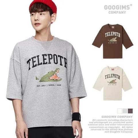 [구김스] 1169_ 텔레포트 악어 토르 7부 맨투맨 티셔츠 (G15FMRT803)
