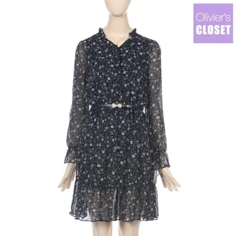 [한정/특가]프릴넥 쉬폰 풀라워 원피스_[O180