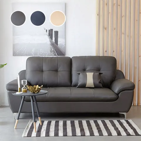 베스트리빙 마크 3인 생활방수 가죽 소파/쇼파/스툴 미포함