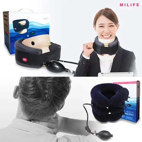 [콜닥터] 공기주입식 거북목 견인기 세트 (가정용 + 휴대용)