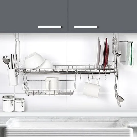 H-씽크선반 풀세트 600 싱크대선반 틈새선반 접시꽂이 컵정리대