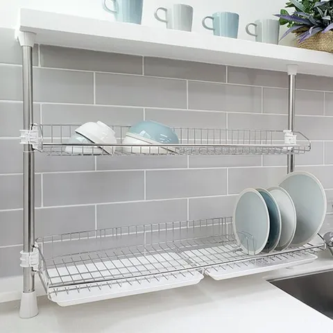 스파이더락 기둥식 씽크선반 2단800/식기건조대