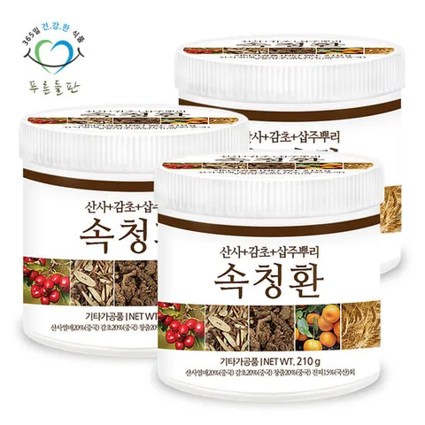 푸른들판 속청환 210gx3(통) 산사 진피 보리 창출 감초 환