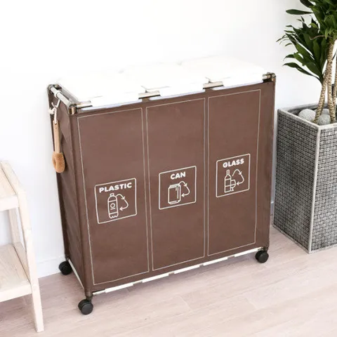 (무료배송)[홈스웰]커블리 화이트 재활용분리수거함 3P