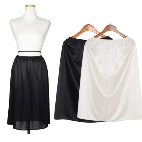 새틴 6부속치마/반슬립/롱속치마/비침없는 긴속치마