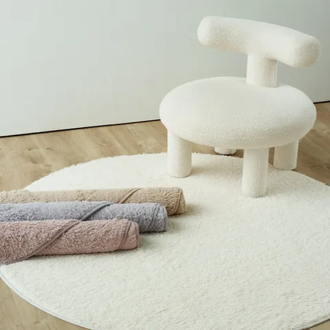 [인룸] 샤인터치미 극세사 샤기러그 원형170