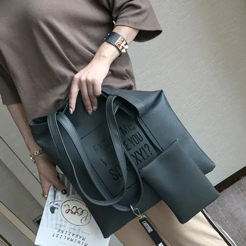 에브리 샤인 레터링 데일리 숄더백 파우치세트