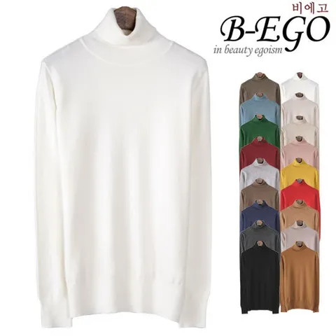 [비에고]Y004_고급소재 베이직 니트폴라