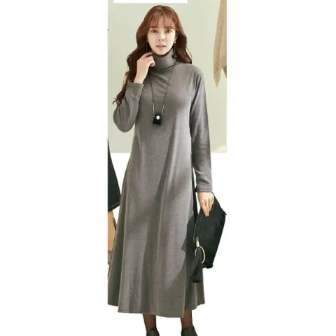 파이브 폴라 기모 롱 원피스