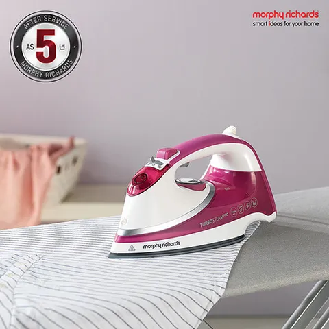 [모피리처드] 터보스팀프로 다리미 핑크  5년무상 AS