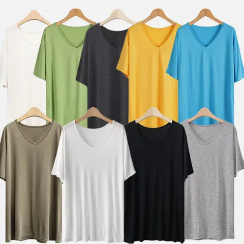 [민트위니] 베이직 루즈핏 티셔츠  찰랑V