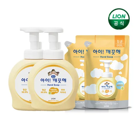 아이깨끗해 핸드워시 490mlx2개+450ml 리필x2개(옵션선택)