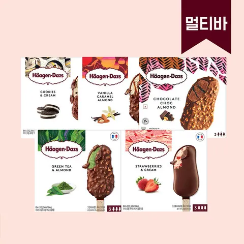 하겐다즈 아이스크림 멀티바(3개입)X3개 / 총9개