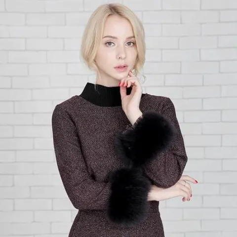 ★제이유퍼★ CT036 폭스 퍼 투피스 세트