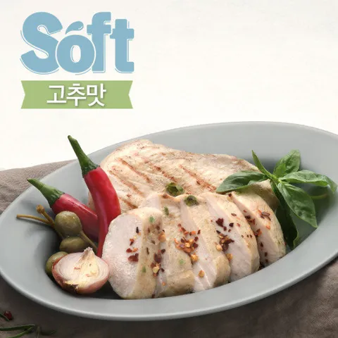 [랭킹닭컴] 맛있닭 소프트 닭가슴살 고추 100g 15+1팩