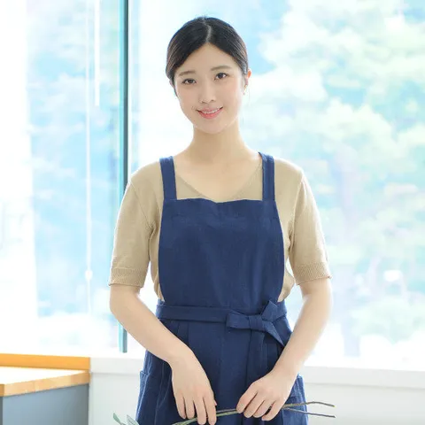 [하임앤하임] 마메종 린넨 앞치마 - 네이비(ap 304)