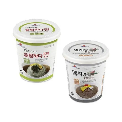 [간편 컵국수] 멸치맛 톳쌀국수 6개 + 다시마 쌀국수 6개