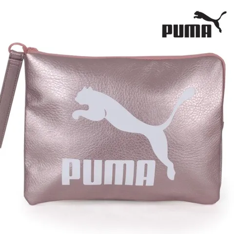 푸마 여성 메탈릭 클러치백 파우치 가방 - 075165-01