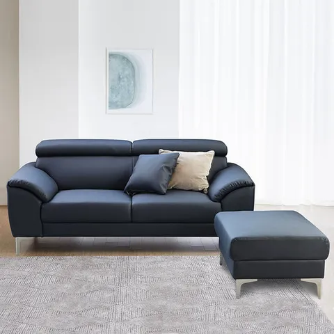 베스트리빙 리옹 헤드레스트 3인 생활방수 가죽 소파/쇼파/스툴 포함