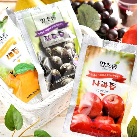 [과일예찬] 싱싱 과일즙3종 60팩혼합세트 사과/배/포도 각20포씩