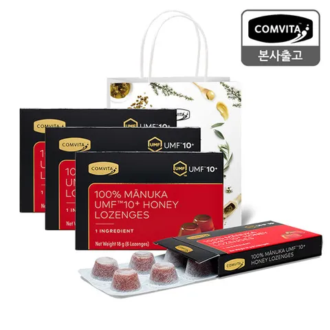 콤비타 UMF10+ 순수 마누카꿀캔디 로젠지6개입x 3개 세트 +쇼핑백