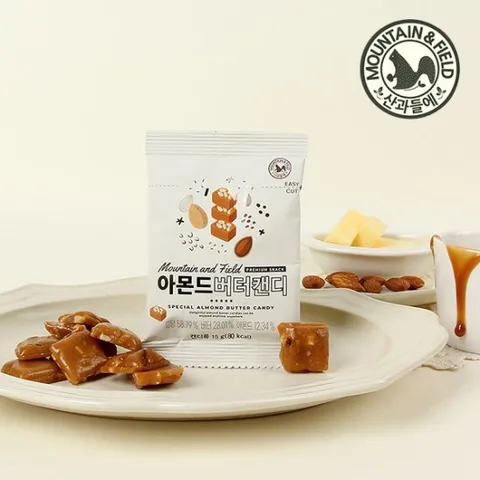 [산과들에] 아몬드콕콕 토피넛 아몬드버터캔디 20봉 (사탕간식)