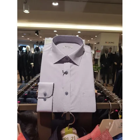 [피에르가르뎅캐주얼] PJDS1943그레이평직노말핏  긴팔셫츠