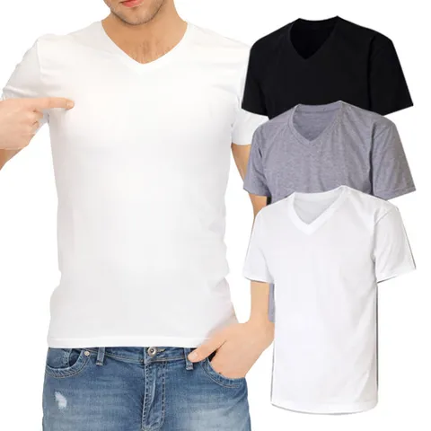 GL 순면100%/국내생산/ 30수 V넥 티셔츠 3종세트
