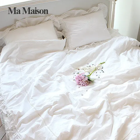 [마메종] 40수면 차렵 듀벳 이불 세트 BSMV27-Q-WH