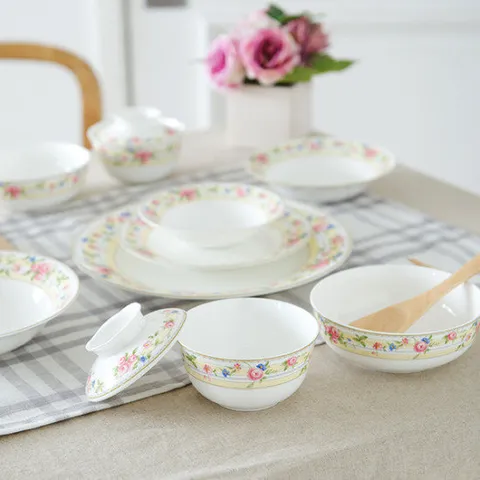 [일본수입] 본차이나 노조미 4인 디너세트(30p)