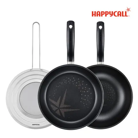 해피콜 올 뉴 컴포트 다이아몬드 IH 인덕션 후라이팬 3종세트(28팬+28웍+멀티커버)
