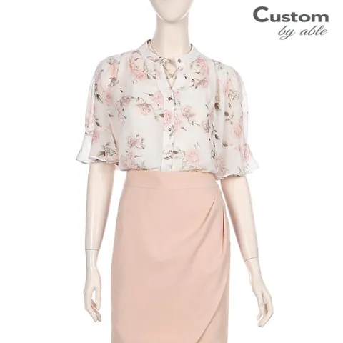 [한정/특가]로즈 플라워 쉬폰 블라우스_[C1905BL114B]