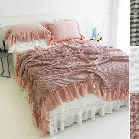 로맨틱 프릴 모달 와플 여름이불(싱글이불단품)-3color