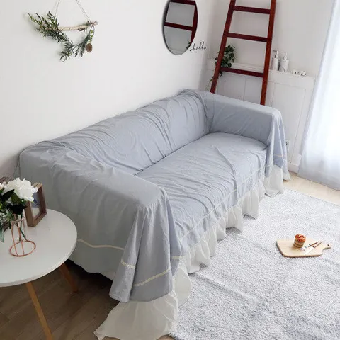 까사베르데 하늘하늘프릴레이스 소파커버 355x230cm