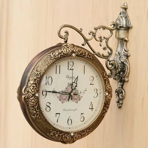 [미소비즈] 청사초롱 장미 양면 시계