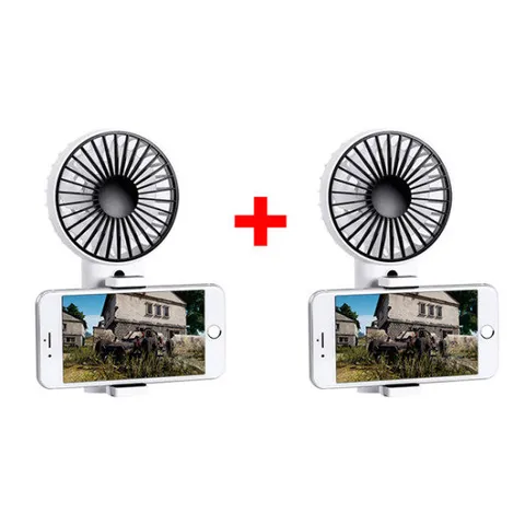 휴대용선풍기 블루 2개 거치대 겸용 핸디선풍기 손선풍기