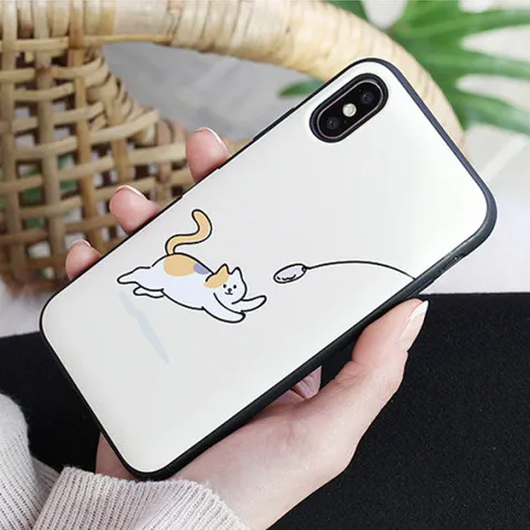 냥이의하루 카드도어범퍼 케이스 아이폰16 15 14 13 12 갤럭시S25 S24 S23 S22 S21 S20 노트20 10 퀀텀 버디 A55 A54 A53 A35 A34 A33 A25 A24 A23 A16 A15 A13 와이드