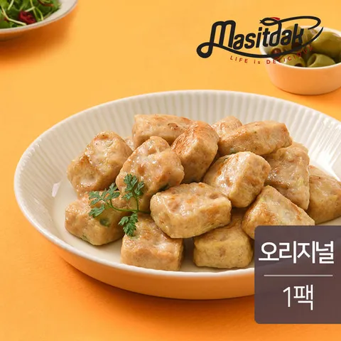 [랭킹닭컴] 맛있닭 닭가슴살 볼 오리지널 100g(1팩)