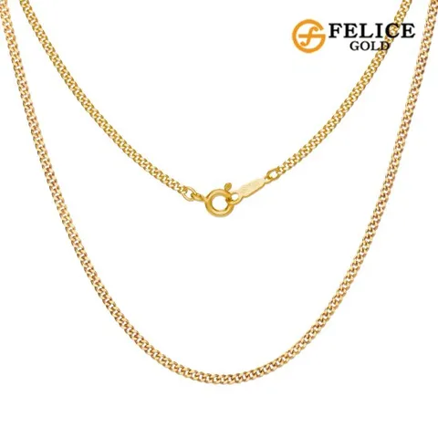 [신년행운특가] 펠리체골드 18K 민줄 커브 목걸이 10부