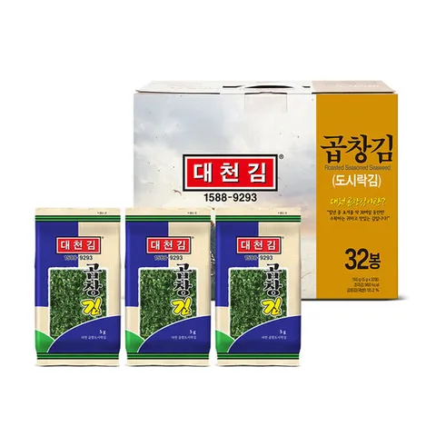 대천김 조미김 곱창김 도시락김 5g x 32봉/구운김/곱창도시락김