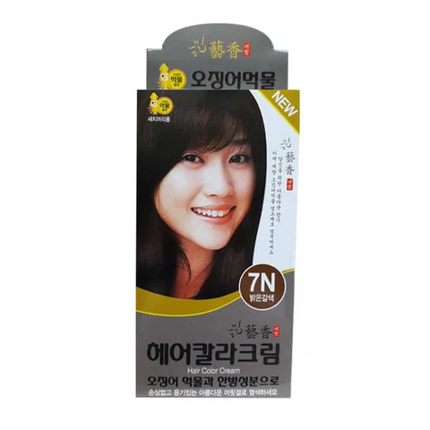 예향 헤어 칼라크림(오징어먹물) 7N 밝은갈색