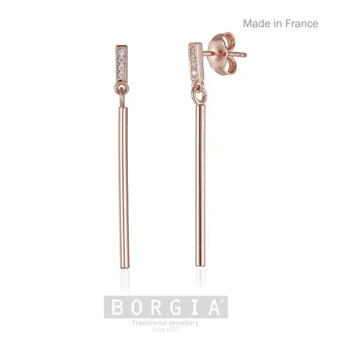 [ 현대백화점 ][보르지아]로즈골드 드롭bar귀걸이(77737E)
