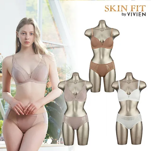 비비안 누디스킨스페셜 심리스브라 팬티 여성속옷세트 6종