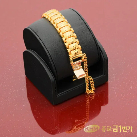 남자팔찌 순금24K 주얼리 37.5g 물결컷팅 무료배송