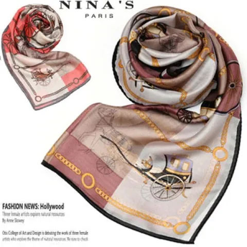 Silk 명품4륜마차 실크롱스카프(3SS017)