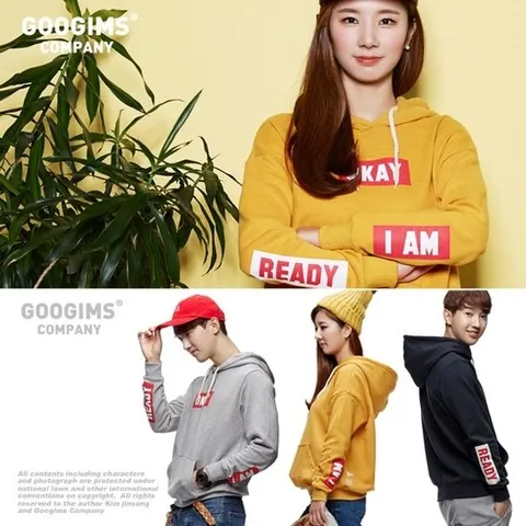 [구김스]구김스 1183_텔레포드 오케이 아임레디 후드티셔츠(G15F