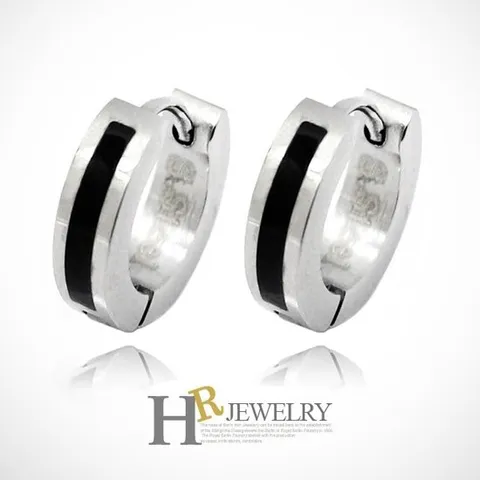 [호림쥬얼리]패션쥬얼리)히트)심플)세련(HR)원라인 블랙 스틸 원